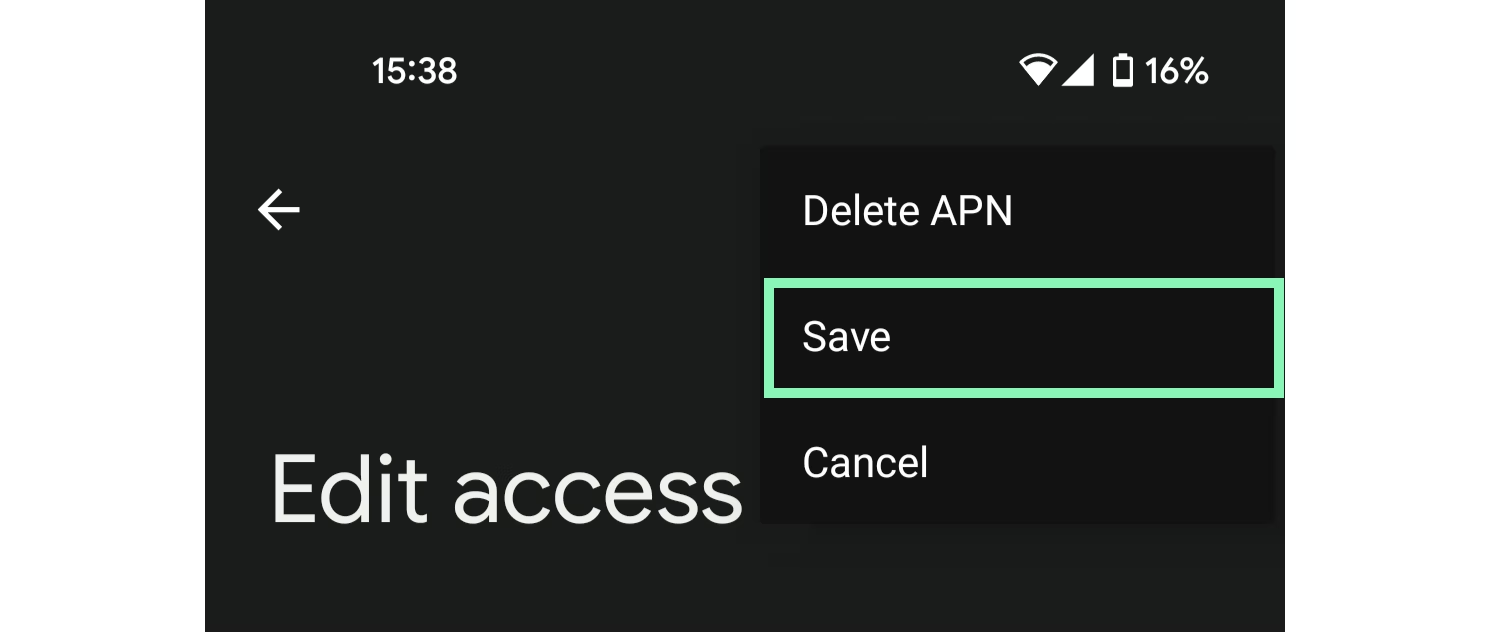 Save changes